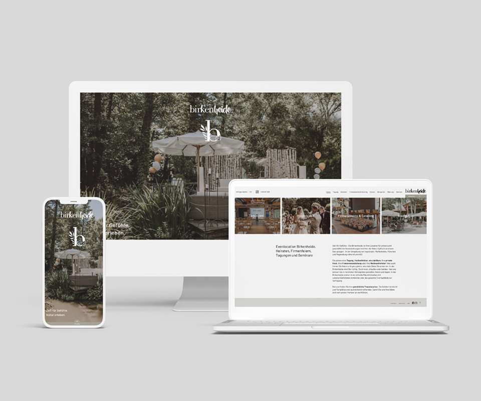 Webdesign Eventlokation Birkenheide